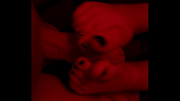 Hot oiled teen footjob