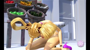 Teen Girl Tries Vegetables With Her Ass And Pussy!